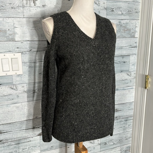 REBECCA MINKOFF WOOL ALPACA COLD SHOULDER SWEATER - Picture 6 of 12